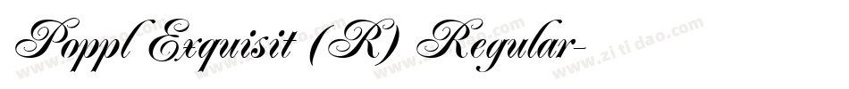 Poppl Exquisit (R) Regular字体转换